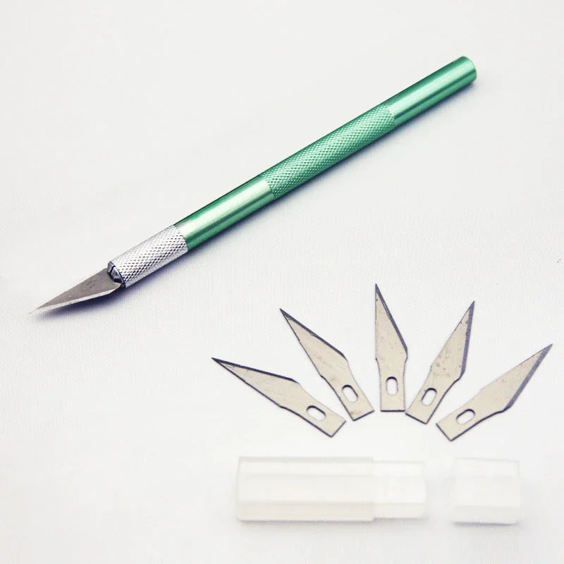 

Metal Scalpel Knife Tools Carving Tools Kit Non-Slip Blades Engraving Knife Mobile Mobile Phone Film Paper Cut Handicraft