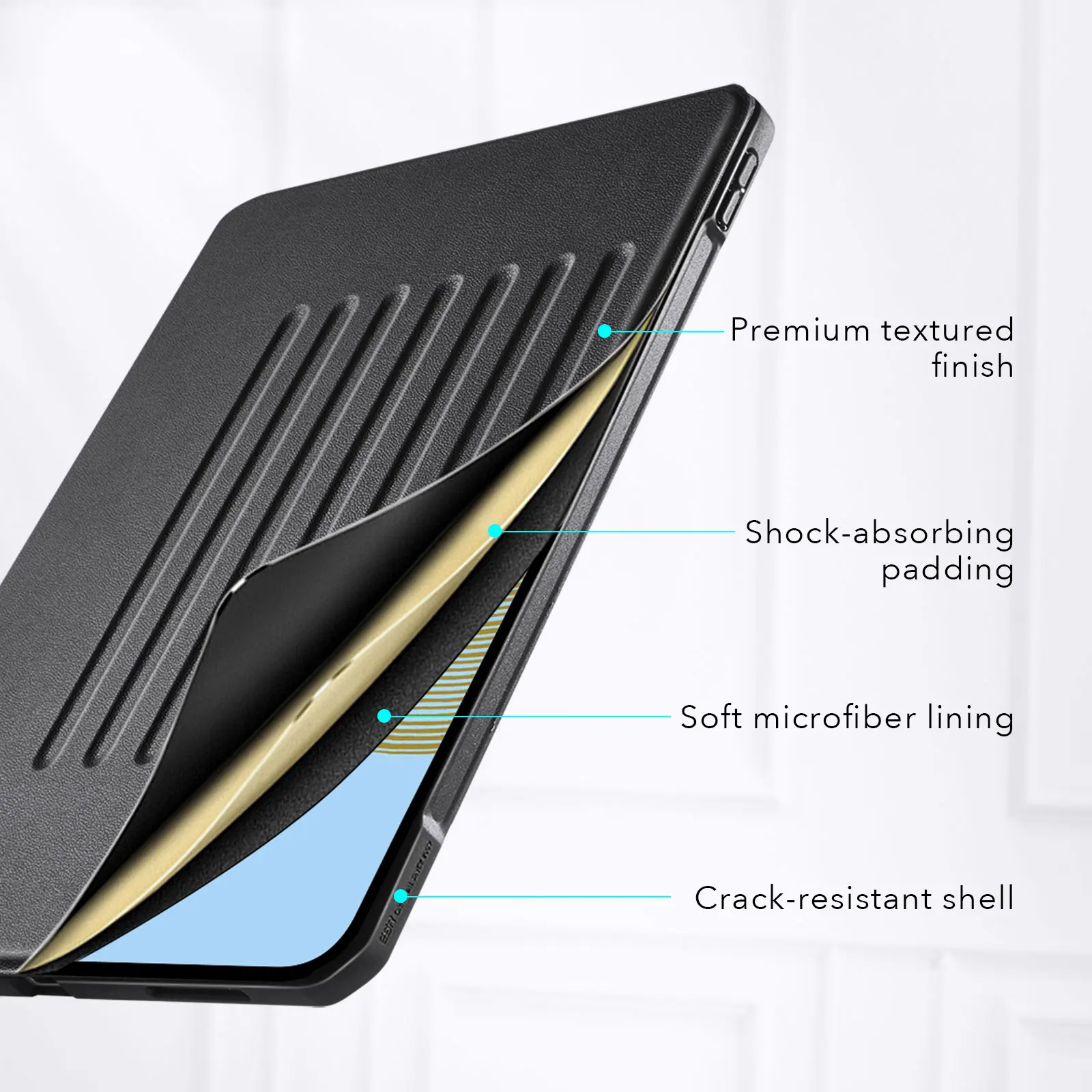 

ESR Case for iPad Pro 11 12.9 Inch 3rd 4th Gen 5G Stronger Protect Cover 7 Stands Magnetic Tablet Case for iPad Pro 2021/2020