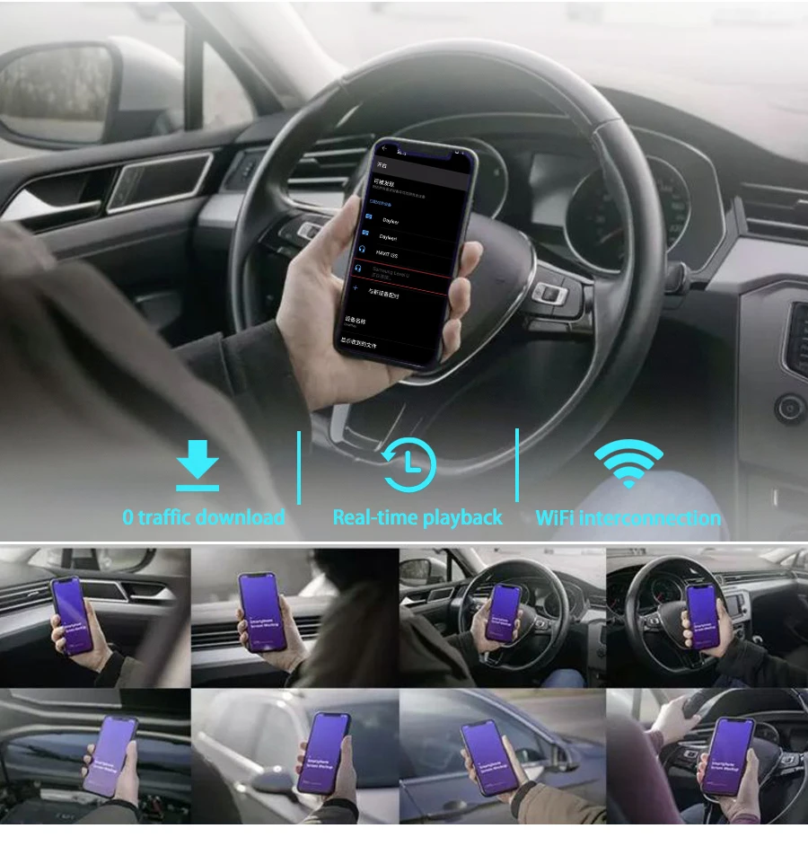 저렴한 미니 1080P 풀 HD 차량 카메라 자동차 DVR 대시 캠 와이파이 170 학위 무선 휴대 전화 연결 캠코더 자동 등록자