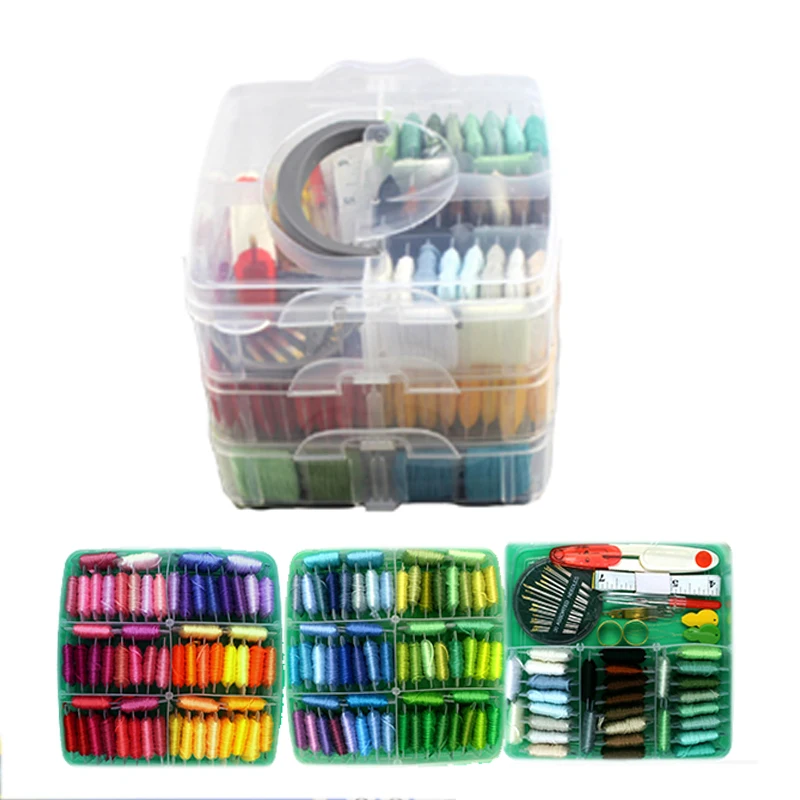 

Embroidery DIY fixed 150 color plastic board embroidery thread 6 strands 8 meters cross stitch thread boxed accessory set