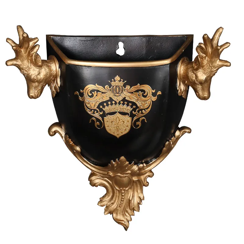 Новая китайская голова оленя настенная ваза из смолы + набор искусственных