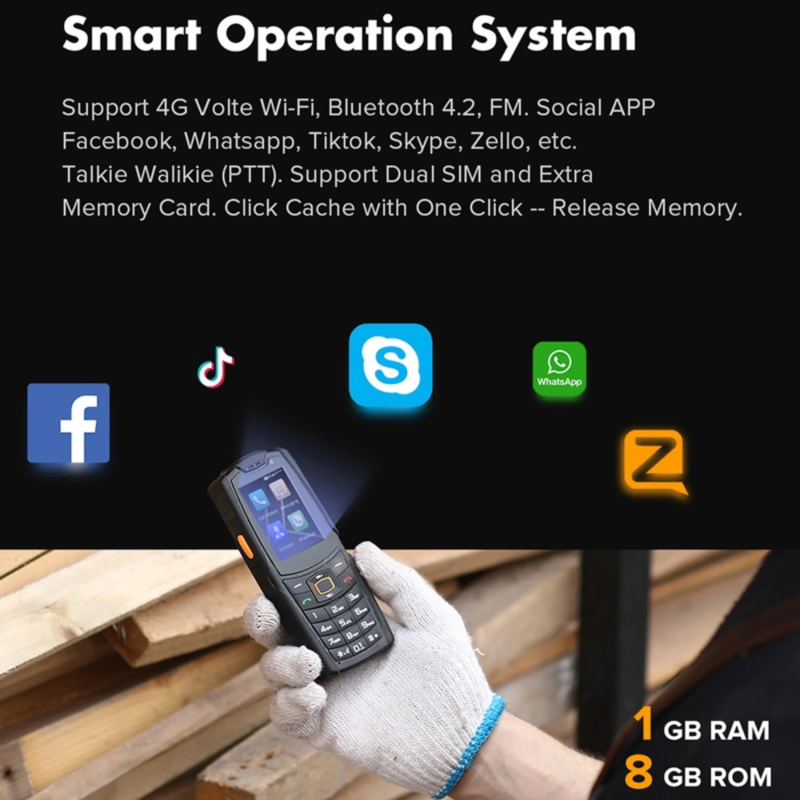 Смартфон AGM M7 прочный 1 Гб + 8 Android IP68 водонепроницаемый мобильный телефон дюйма
