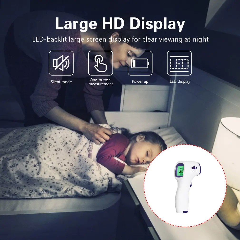 

Non-contact Infrared Thermometer Handheld Infrared Thermometer High Precision Measures Body Temperature