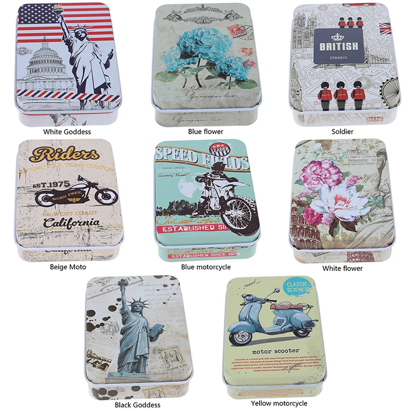 Жестяная коробка-органайзер в форме барабана коробка для конфет и печенья