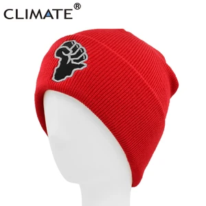 Климат Африканский приподнятый кулак зимняя шапка черный живой материя Африканское единство мощность теплая шапка хип-хоп вязаная уличная шапка для африканцев