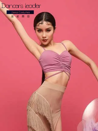 

Топы для латиноамериканских танцев, женские топы на бретельках, новый стиль, chacharumba, тренировочная одежда, элегантная профессиональная одеж...