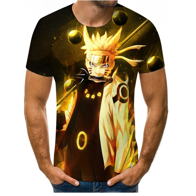 

Anime character short-sleeved men's and women's streetwear casual personality cool trend summer O-neck T-shirt 3D printing