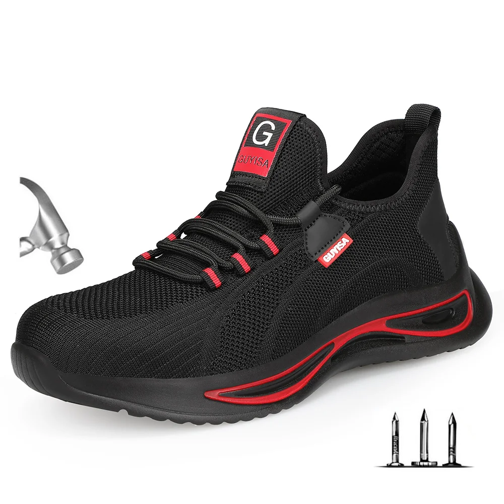 

Men's Outdoor Summer Steel Toe Cap Indestructible Work Shoes Boots Mens Puncture Proof Safety Boots Shoes Sneakers Breathable