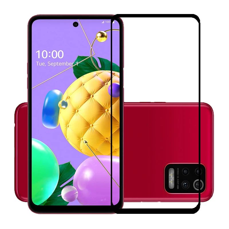 

75 Pcs/Lot 2.5D Premium Tempered Glass for LG K52 Full Cover Screen Protector Protective Film for LG Q52
