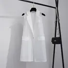 Дешевые отложной воротник выдолбленный длинный женский жилет размера плюс черное платье без рукавов с принтом; Куртка-кардиган; Детская офисные женские туфли летние жилет 4XL