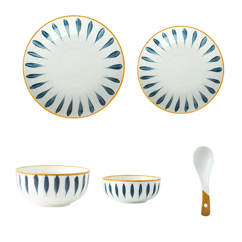 Набор в японском стиле стейк Западная тарелка ручная роспись посуда бытовая для