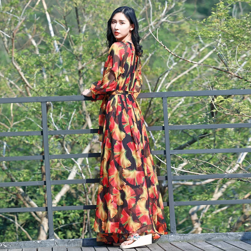 Модные подиумные платья с длинным рукавом Женские Элегантные вечерние