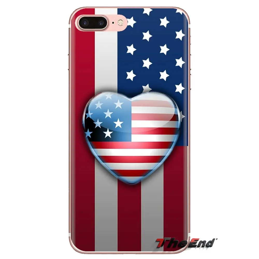 Мягкие прозрачные чехлы для iPod Touch Apple iPhone 4 4s 5 5S SE 5C 6 6S 7 8 X XR XS Plus MAX I love обои с флагом