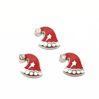 10pcslot charms christmas hat floating charms for floating memory charms lockets diy jewelry