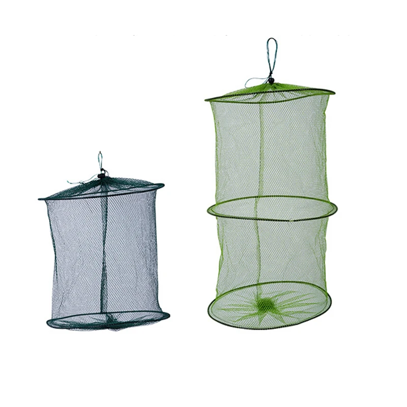 Складная рыболовная сеть случайного цвета прочная долговечная портативная