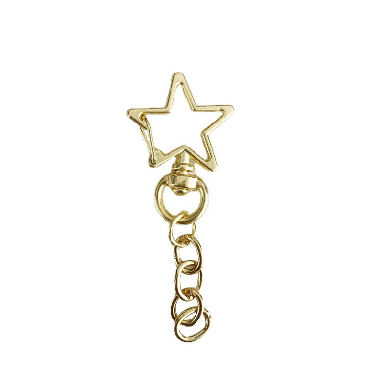 

10 Pcs Five-Pointed Star Men Keychain for Car Keys Waist Love Pendant Small Gift DIY Key Chain Accessories Women's Bag Charm