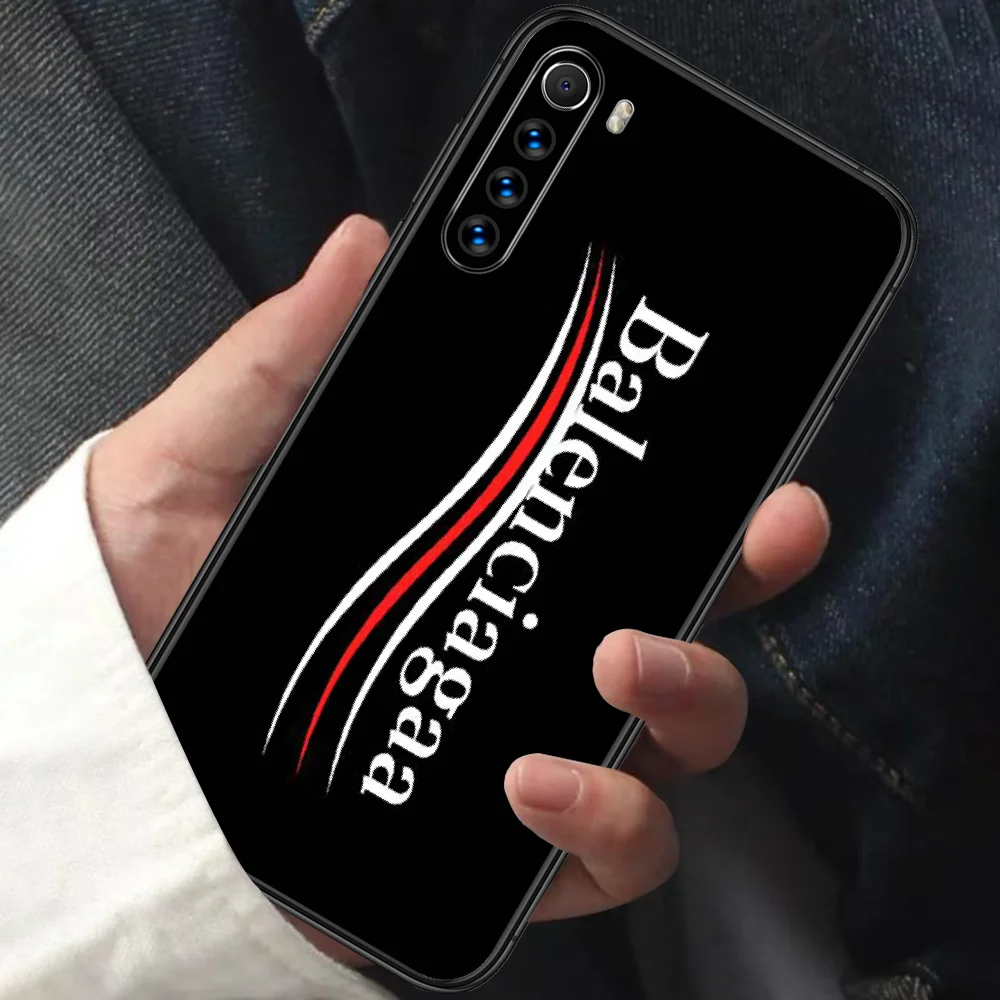 

Paris Luxury Fashion Brand Phone Case For XIAOMI Redmi Note 5 7 8 T 9 6A 7A 8A 9S K 20 30 Pro black Shell Fashion Prime Silicone