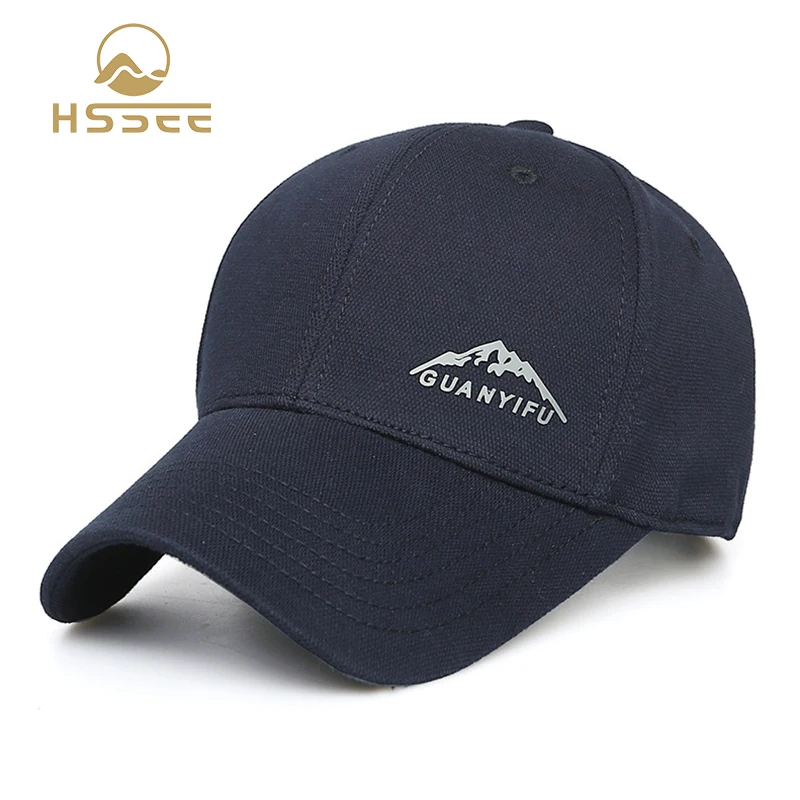 

HSSEE Official Genuine Men's Cap Good Quality Pure Cotton Breathable Comfortable Hat Adjustable Outdoor Fishing Hat Trucker hat