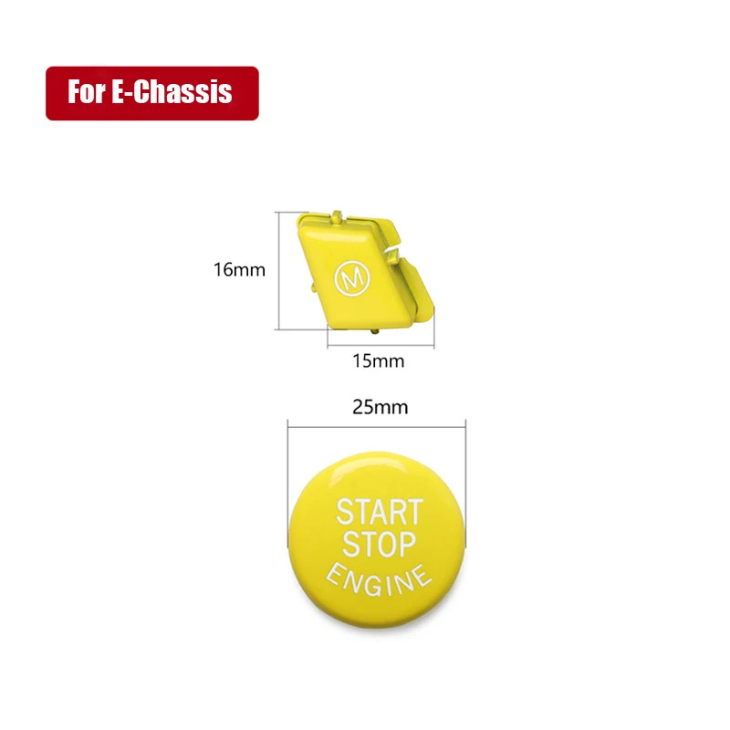 Рулевое колесо для автомобиля желтая M кнопка включения накладка пуска стоп BMW 3