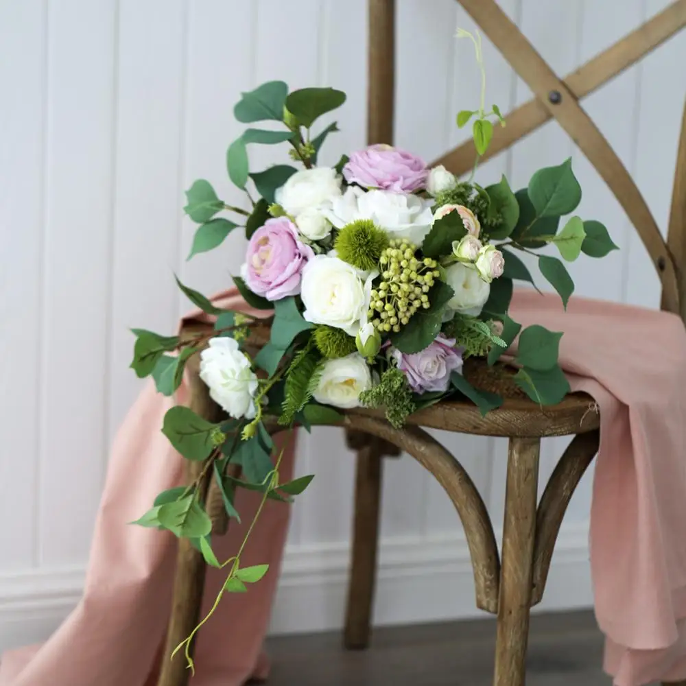 Кантри Стиль Свадебный букет свадебных цветов Искусственный ручной работы