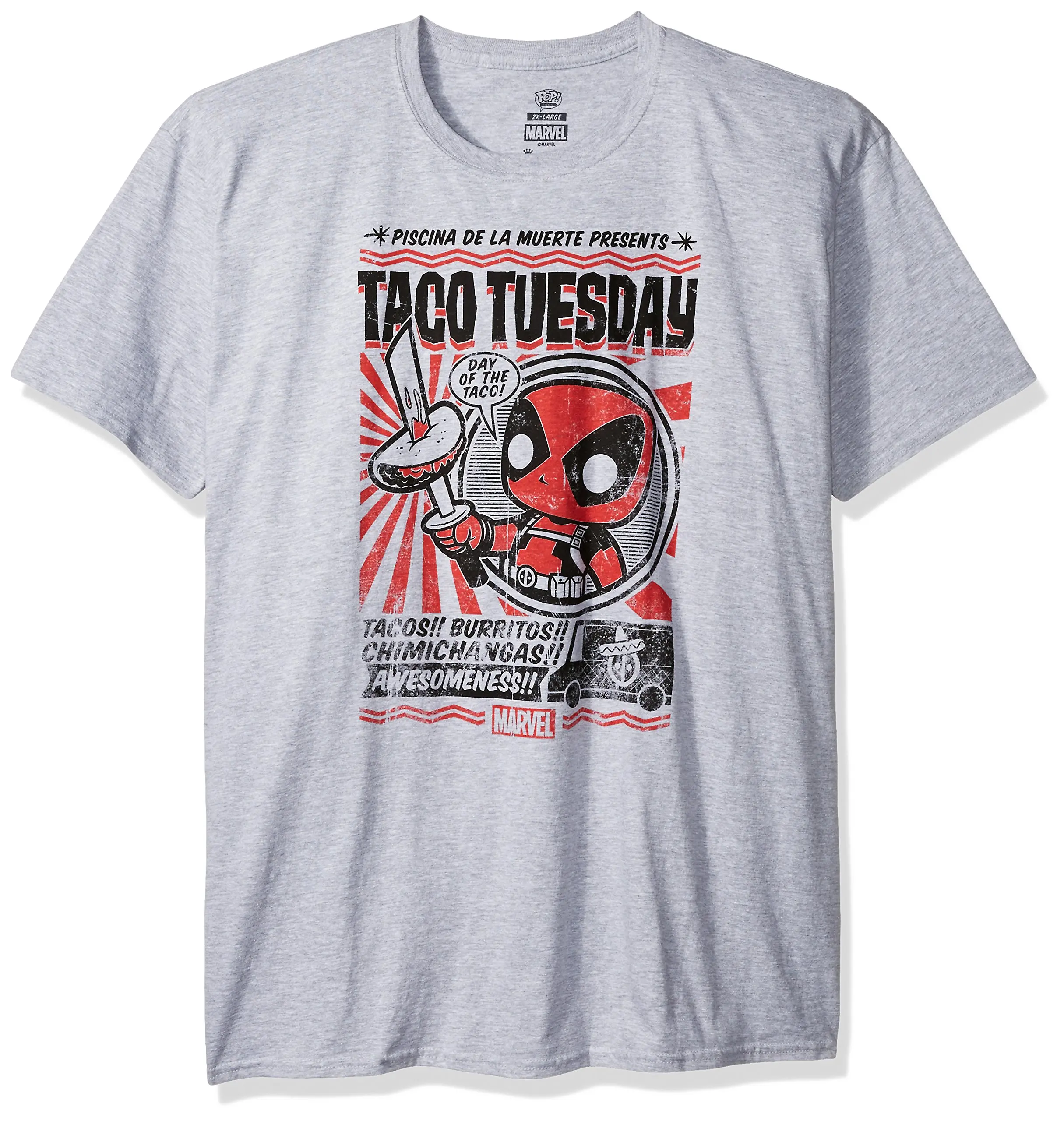 

Funny Men t shirt novelty tshirt Funko MenPop! s Deadpool Chimichanga T-Shirt Short Casual Cotton O-Neck Print