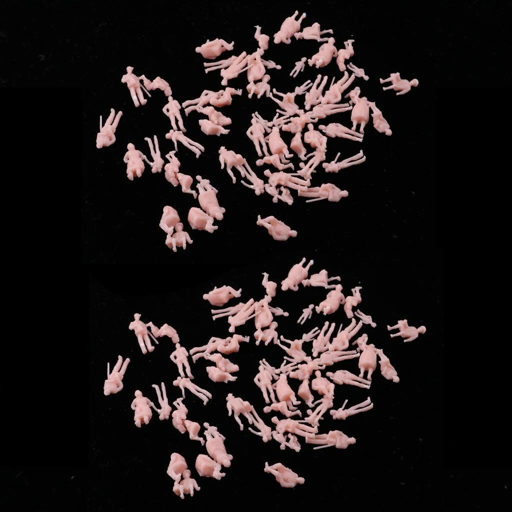 120pcs 1:87 HO Scale 15mm Human Unpainted People Figures Railway Street Models Sandtable Accessories | Игрушки и хобби