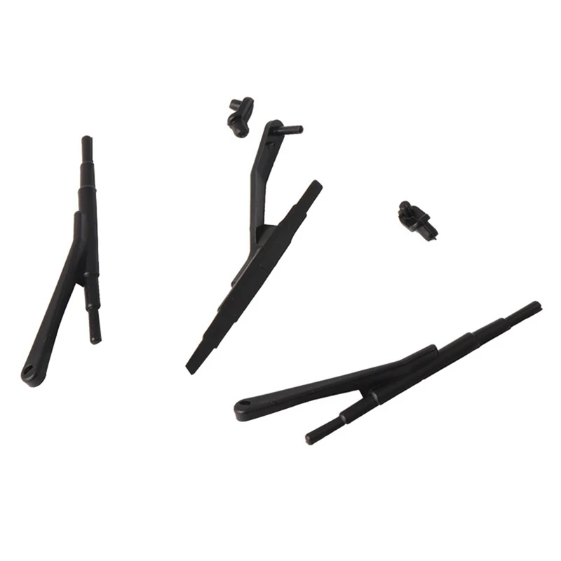 

1 Set Metal Axle Protector Chassis Armor Plate & 3Pcs Black Plastic Wiper for 1/10 Rc Crawler Car Traxxas Trx4