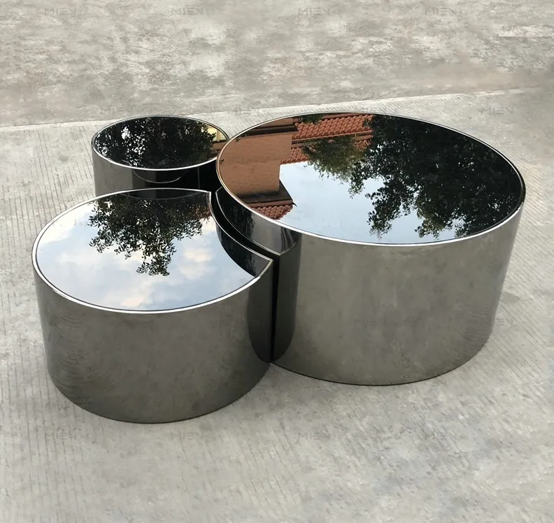 

ChinaFurniture manufacturing factory, Nordic light luxury marble tabletop, creative stainless steel base coffee table