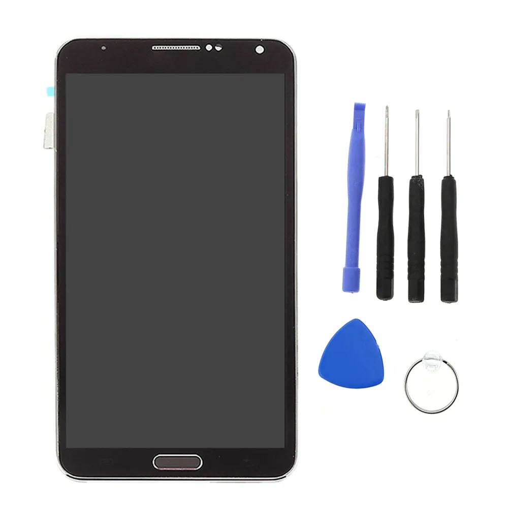 N9005 ЖК дисплей для samsung Galaxy Note 3 дисплей сенсорный экран дигитайзер Рамка Кнопка Домой N9005 дисплей для samsung note 3 ЖК - Цвет: black with tools