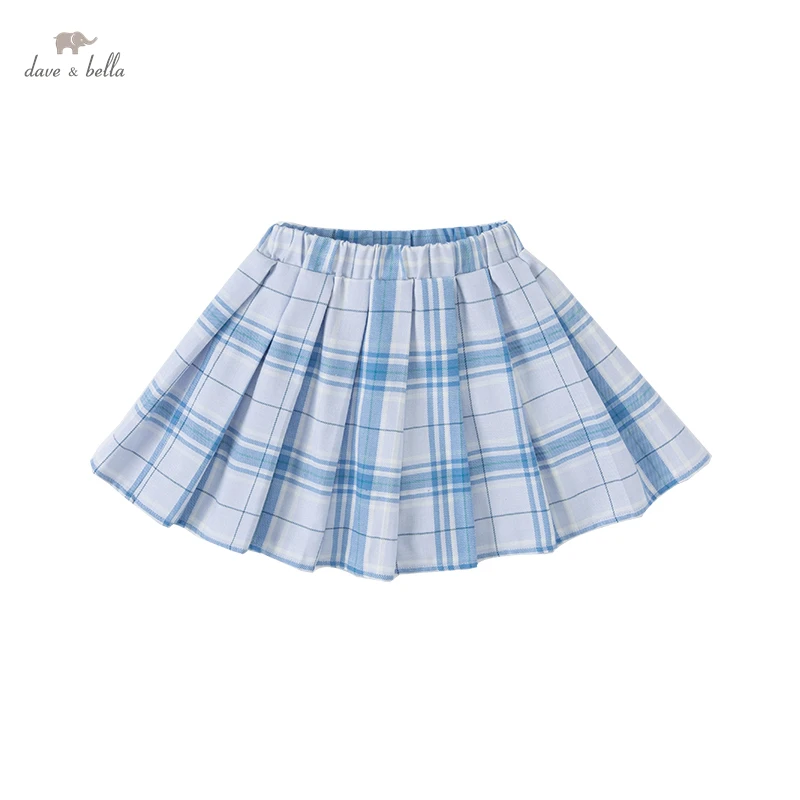 

DKY19668-2A dave bella spring 5Y-13Y kids girls fashion solid pockets short skirt children boutique casual f short skirt