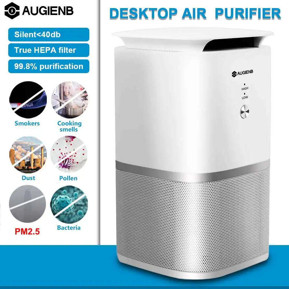 AUGIENB A-DST02 очиститель воздуха активный углерод, hepa фильтр стерилизатор запах аллергии для удаления дыма, VOCs, пыльцы, Dander, Smog, PM2.5