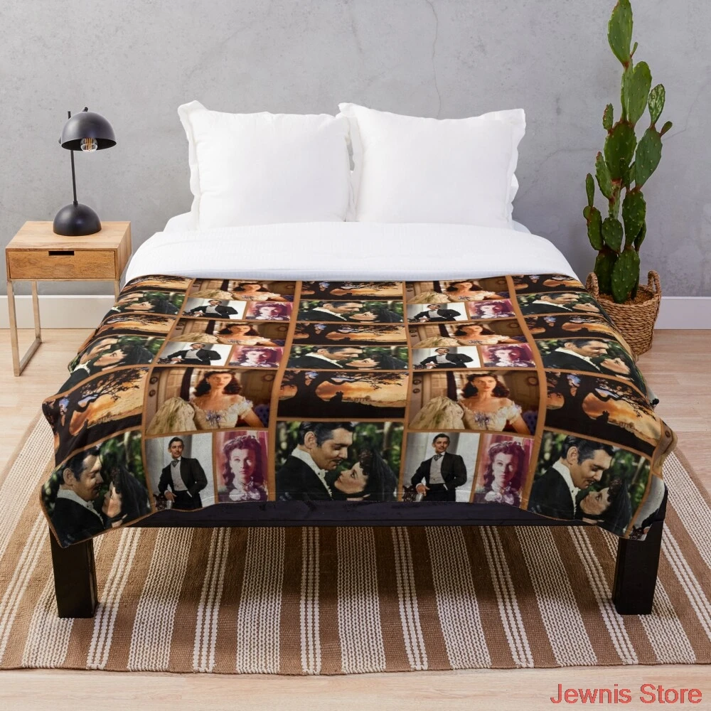 Плед с принтом из мультфильма Ветер мягкое одеяло для путешествий всесезонное