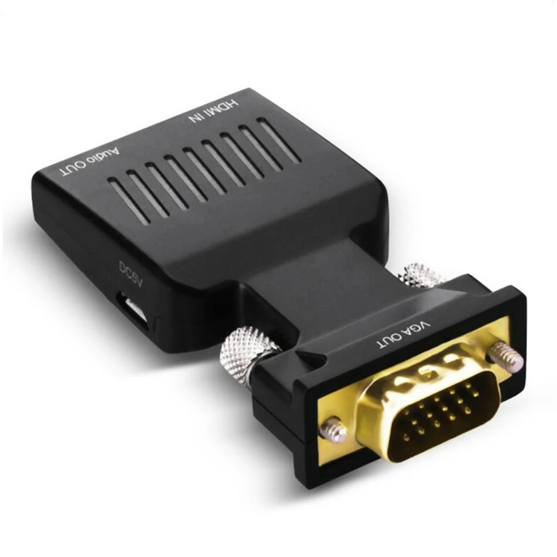 AMS-VGA к HDMI конвертер VGA Женский Мужской адаптер с аудио адаптером для HD ТВ монитор