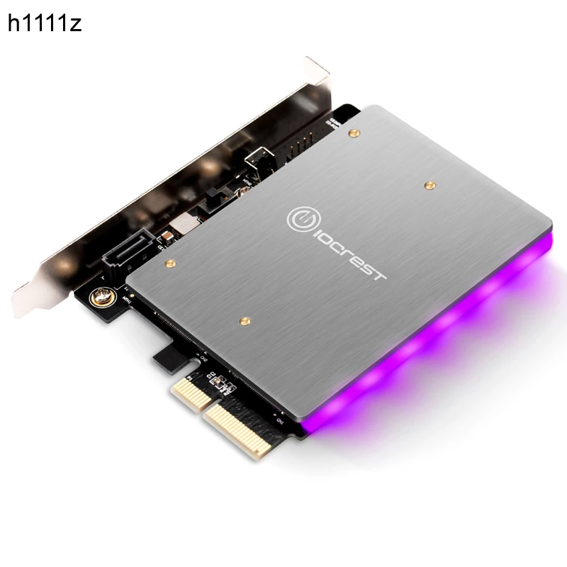 5 в RGB светодиодный M.2 SSD адаптер PCIe M2 для PCI Express 3 0X4 контроллер карта M ключ B Ключ SATA