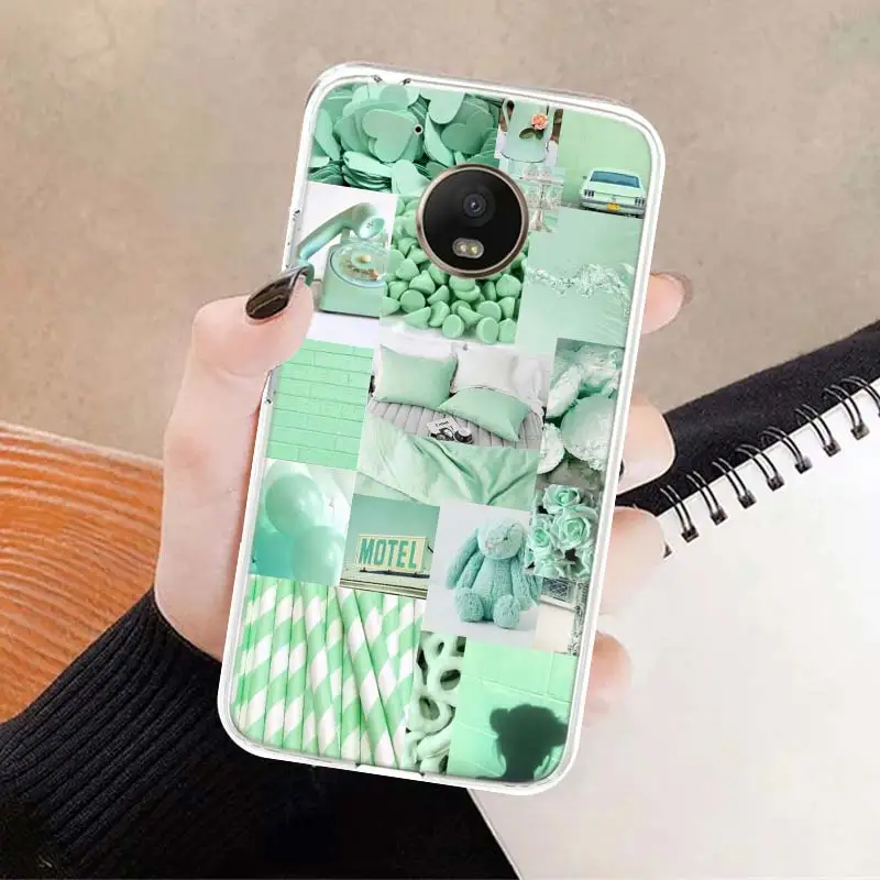 aesthetic collage cute abstract art soft cover soft phone case for motorola moto g7 g8 g9 g6 g30 e5 e6 power plus play one macro free global shipping