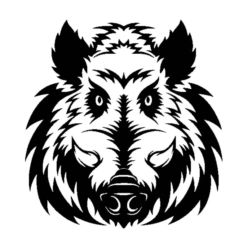 

Creative Violent Personality Wild Boar Head Car Sticker PVC Body Exterior Accessories Motorcycle Laptop Decoration Auto Decal