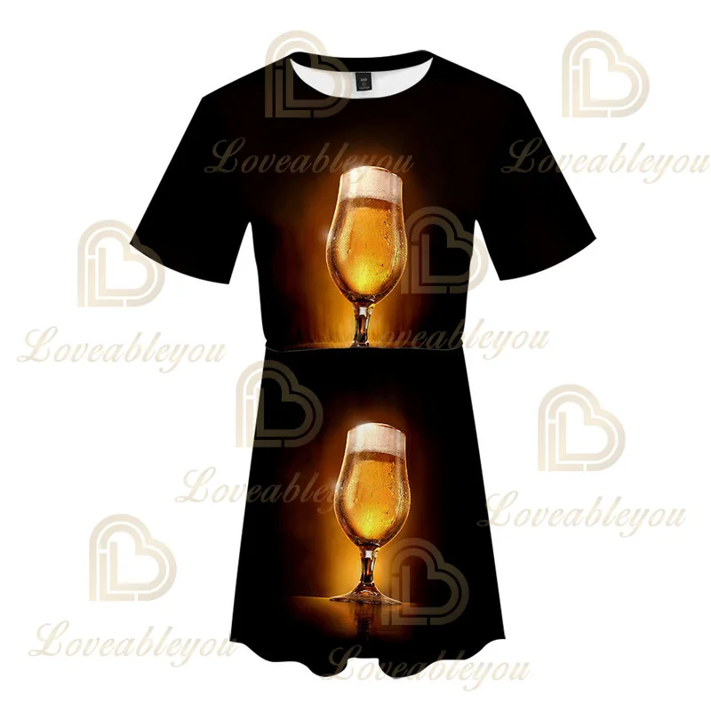 Пиво День Костюм 3D Платье с принтом для девочек Женская одежда девочек: футболка