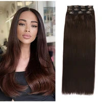 long straight synthetic clip hair extension fake hair natural black blonde heat resistant hairpieces 3piecesset by fashion icon