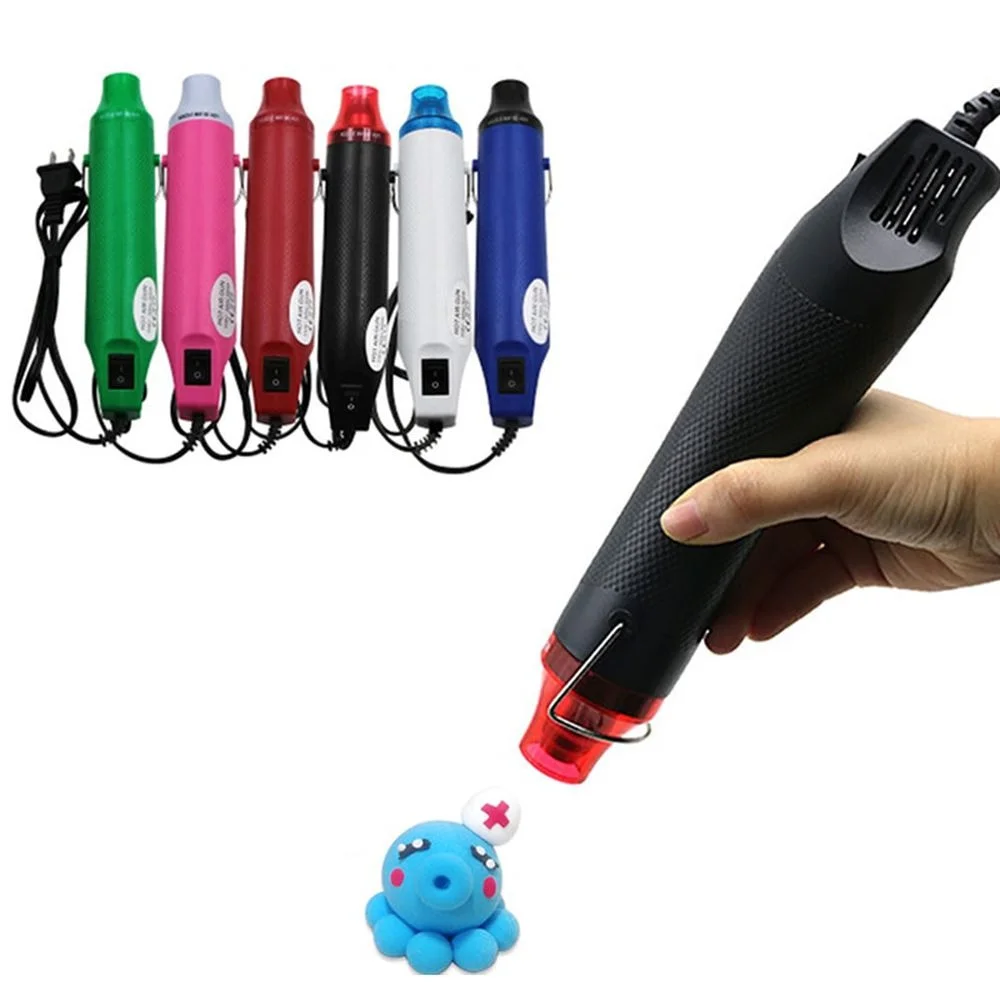 

1pcs 110V 220V Electric Soft Ceramic Hot Air Heat Gun With Supporting Seat DIY Tool Glass Candle Multifunctional Craft Supplies