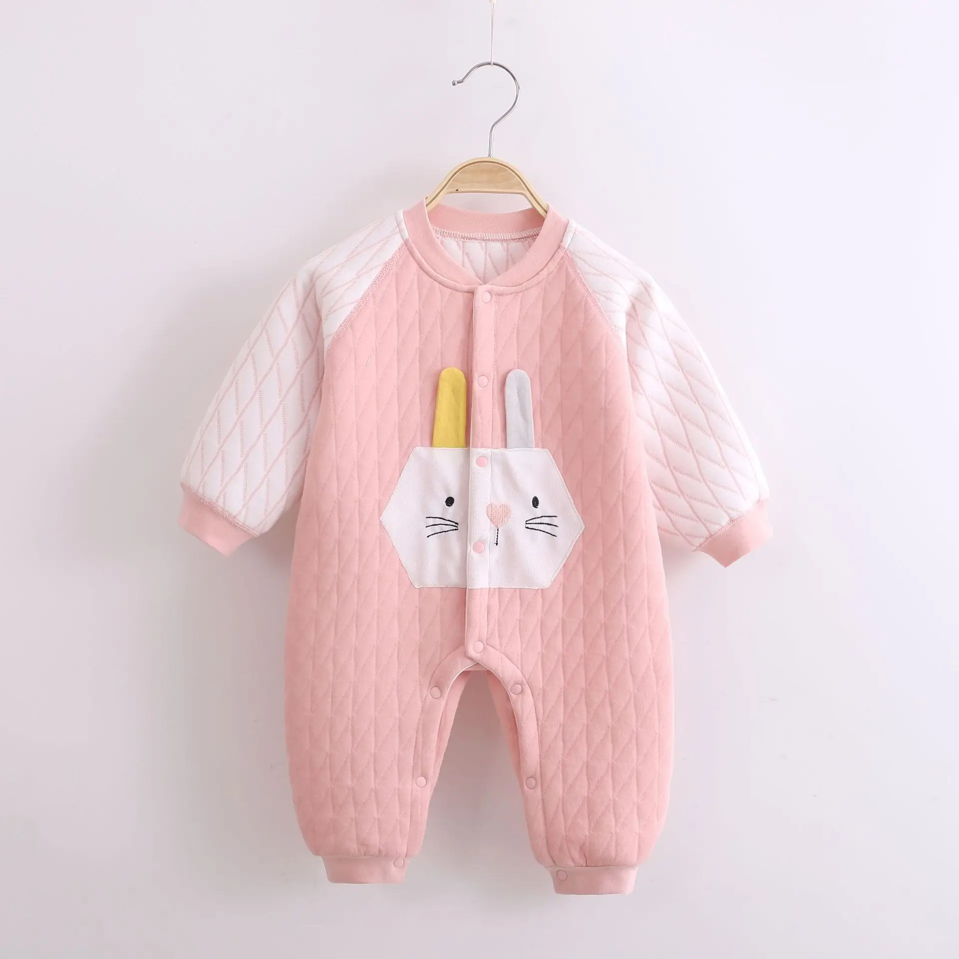 

NEW BABY BODYSUIT Autumn and Winter Cotton Three Layer Warm Bodysuit Boneless Baby Thickened Climbing Suit