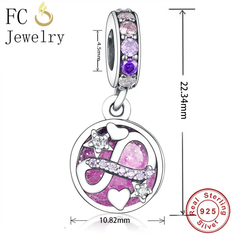 FC ювелирные изделия подходят оригинальный Pan талисман браслет 925 серебро розовый