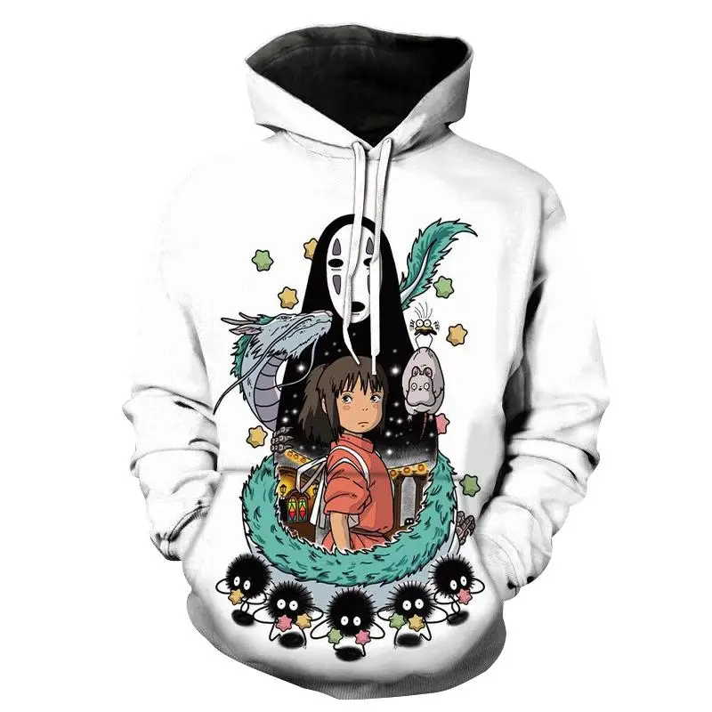 

Spring And Autumn Men's And Women's Hoodie 3d Printing Spirited Away Children's Cartoon Sweatshirt Anime Harajuku Top