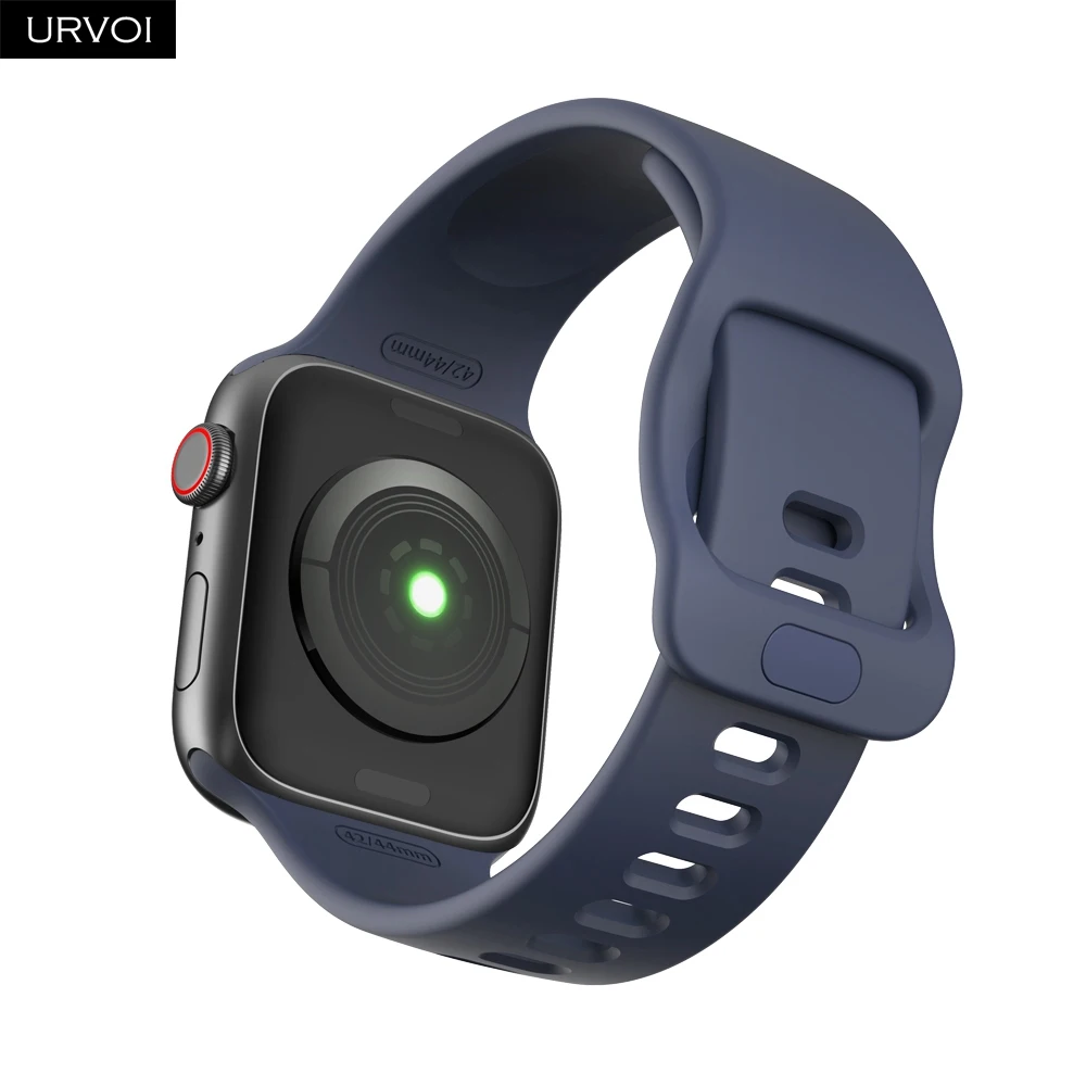 Ремешок спортивный URVOI для Apple Watch series 7 6 SE 5 4 3 2 1 силиконовый браслет iWatch 41 мм 45