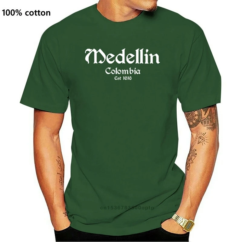 Новая Medellin Colombia Футболка-бло Эскобар Cartel Мужская брендовая известная одежда из
