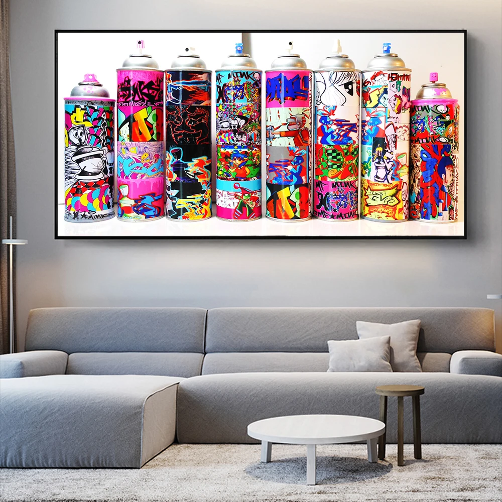 

Graffiti Art of Spray Can Collection Canvas Paintings On the Wall Art Posters And Prints Street Art Pictures Home Decor Cuadros