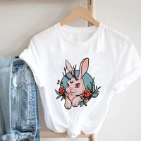 t shirt for women 2021 kawaii rabbit graphic woman tshirts fashion fun retro harajuku tops summer t shirts short sleeve femme