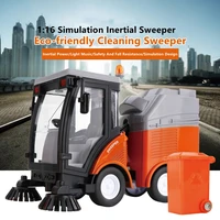116 children road sweeper garbage truck pop music story start up voice simulation sanitation cleaning inertia truck puzzle toys