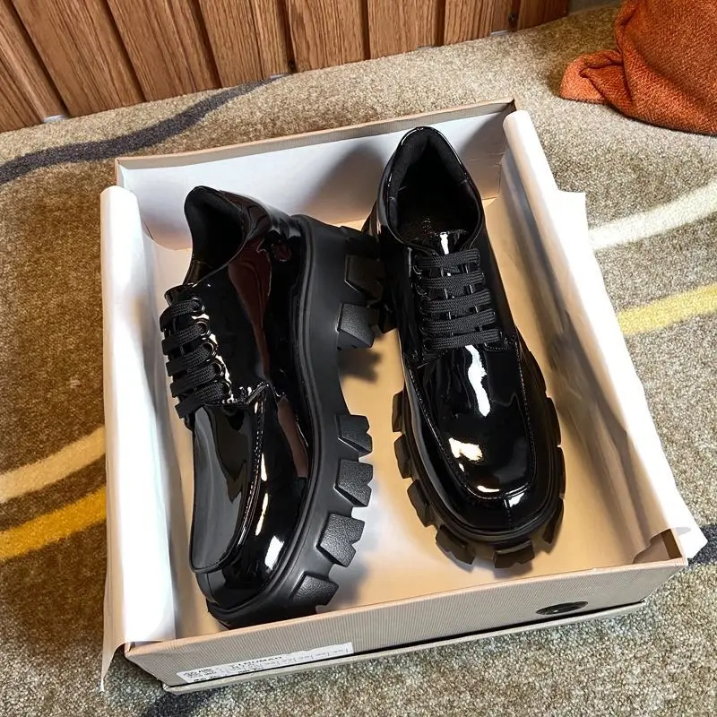 

Женские кожаные туфли, Новинка осени 2021, японские туфли на платформе, ретро британская повседневная обувь