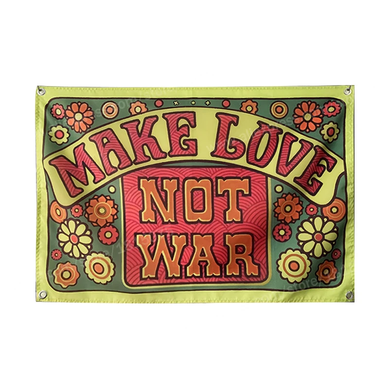 Make Love Not War подвесной флаг баннер мультфильм украшение для дома настенное