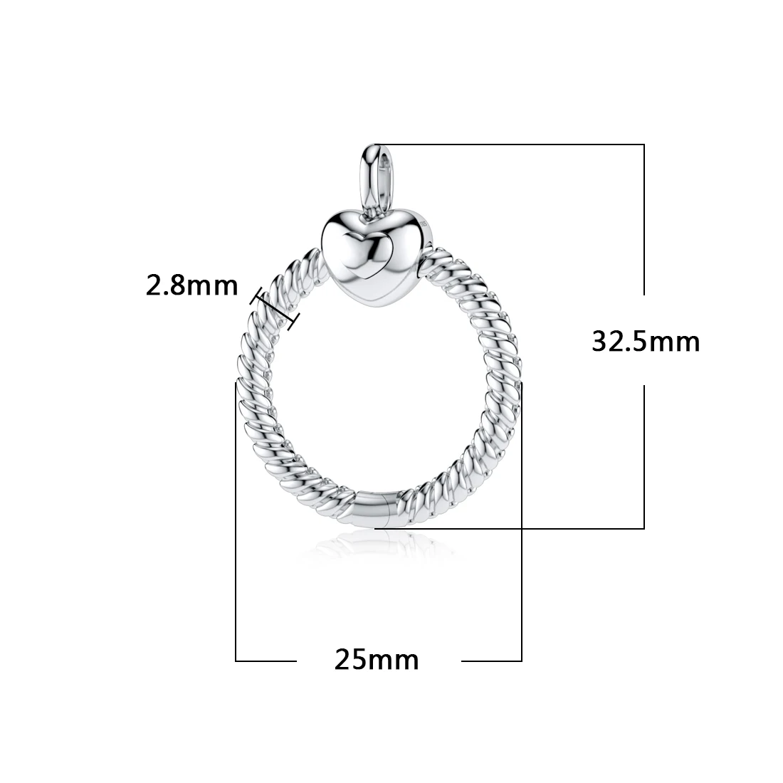

Jiayiqi 925 Sterling Silver Small O Necklace Pendant Charms Fit Women Charms Silver 925 Necklaces DIY Jewelry Gift